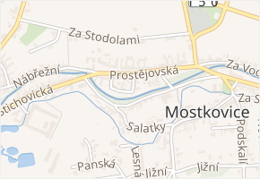 Za Školou v obci Mostkovice - mapa ulice