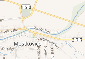 Za Vodou v obci Mostkovice - mapa ulice