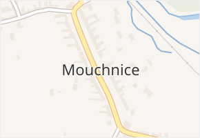 Mouchnice v obci Mouchnice - mapa části obce