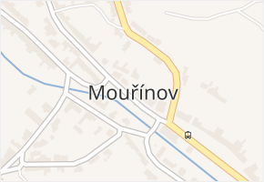 Mouřínov v obci Mouřínov - mapa části obce