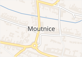 Moutnice v obci Moutnice - mapa části obce