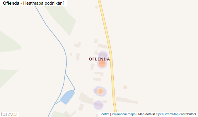 Mapa Oflenda - Firmy v části obce.
