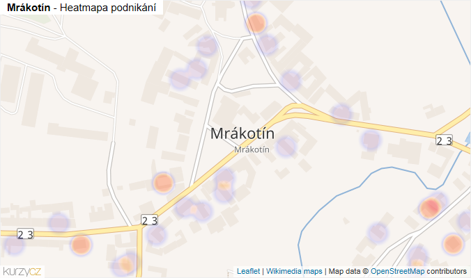 Mapa Mrákotín - Firmy v části obce.