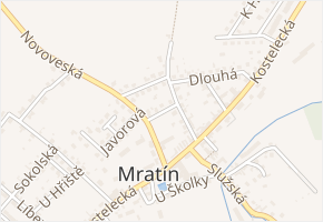 Evropská v obci Mratín - mapa ulice