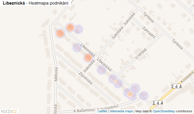 Mapa Líbeznická - Firmy v ulici.