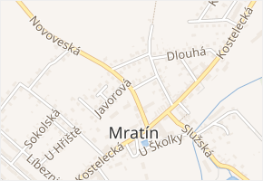 Novoveská v obci Mratín - mapa ulice