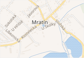 U Školky v obci Mratín - mapa ulice