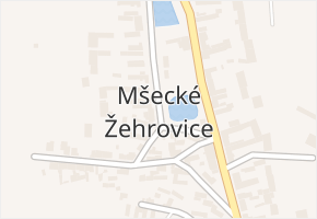 Mšecké Žehrovice v obci Mšecké Žehrovice - mapa části obce