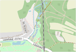 K Jeřábu v obci Mšené-lázně - mapa ulice