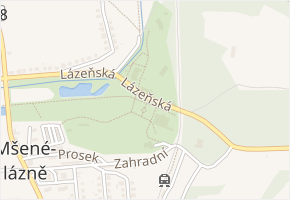 Lázeňská v obci Mšené-lázně - mapa ulice