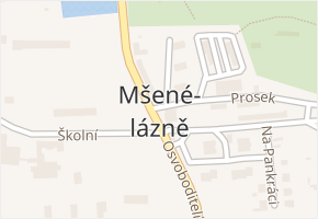 Mšené-lázně v obci Mšené-lázně - mapa části obce