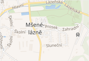 Na Pankráci v obci Mšené-lázně - mapa ulice