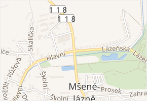 Osvoboditelů v obci Mšené-lázně - mapa ulice