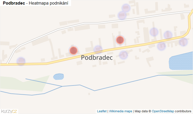 Mapa Podbradec - Firmy v části obce.
