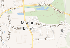 Prosek v obci Mšené-lázně - mapa ulice