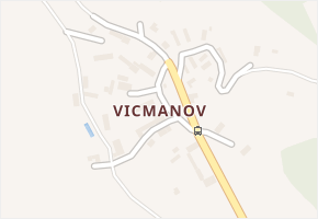 Vicmanov v obci Mukařov - mapa části obce