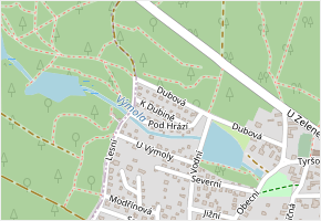 K Dubině v obci Mukařov - mapa ulice