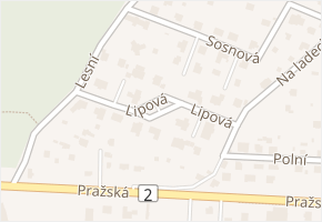 Lipová v obci Mukařov - mapa ulice