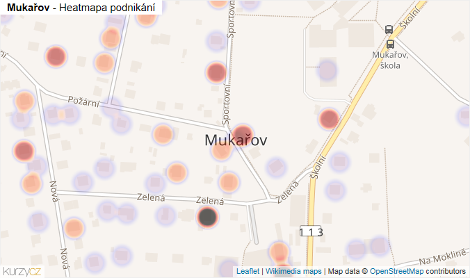 Mapa Mukařov - Firmy v části obce.