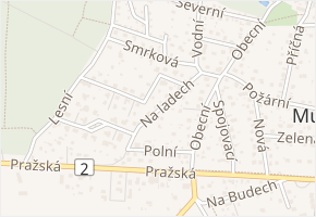 Na ladech v obci Mukařov - mapa ulice