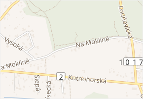 Na moklině v obci Mukařov - mapa ulice
