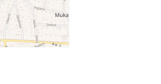 Nová v obci Mukařov - mapa ulice