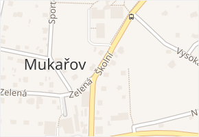 Školní v obci Mukařov - mapa ulice