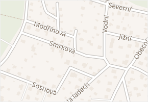 Smrková v obci Mukařov - mapa ulice