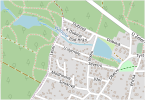 U Výmoly v obci Mukařov - mapa ulice