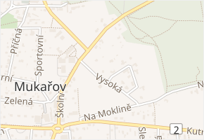 Vysoká v obci Mukařov - mapa ulice