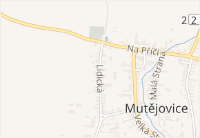 Lidická v obci Mutějovice - mapa ulice