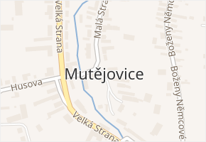 Mutějovice v obci Mutějovice - mapa části obce