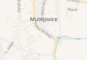 Velká Strana v obci Mutějovice - mapa ulice