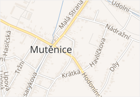 Lomená v obci Mutěnice - mapa ulice