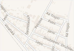Pelcova v obci Mutěnice - mapa ulice