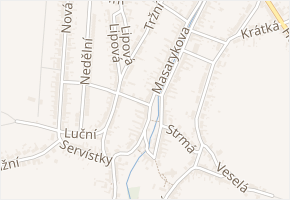 Průjezdní v obci Mutěnice - mapa ulice