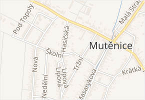 Školní v obci Mutěnice - mapa ulice