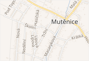 Tržní v obci Mutěnice - mapa ulice