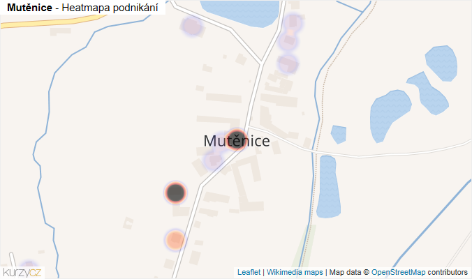Mapa Mutěnice - Firmy v části obce.