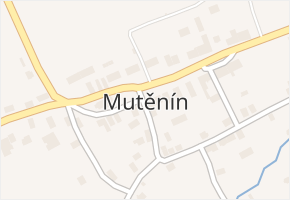 Mutěnín v obci Mutěnín - mapa části obce