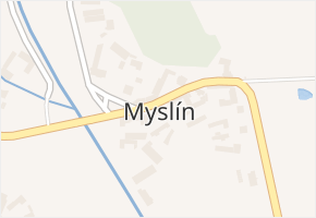 Myslín v obci Myslín - mapa části obce