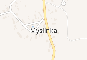 Myslinka v obci Myslinka - mapa části obce