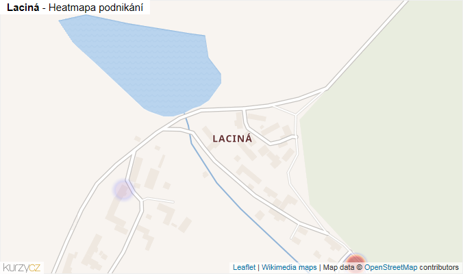 Mapa Laciná - Firmy v části obce.