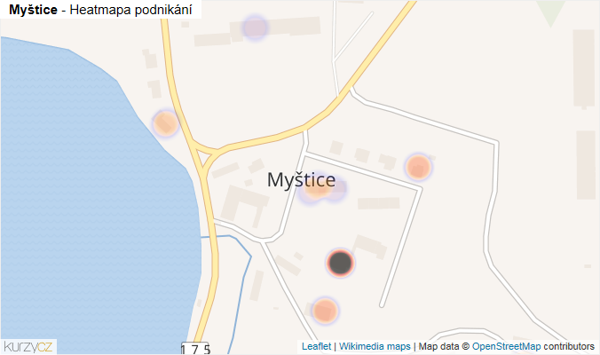 Mapa Myštice - Firmy v části obce.