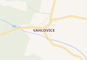 Vahlovice v obci Myštice - mapa části obce