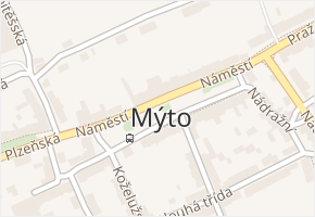 Mýto v obci Mýto - mapa části obce