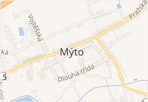 Náměstí v obci Mýto - mapa ulice
