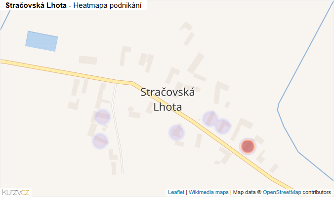 Mapa Stračovská Lhota - Firmy v části obce.