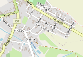 K Olešné v obci Načeradec - mapa ulice