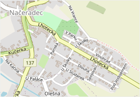 Lhotecká v obci Načeradec - mapa ulice